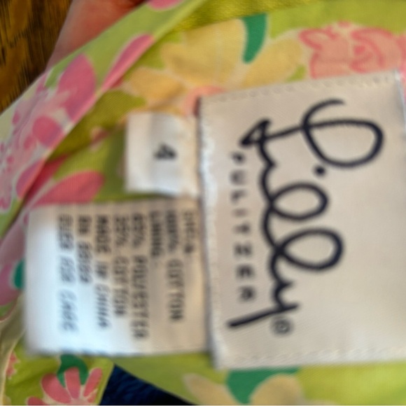 Lilly Pulitzer Floral Midi Dress in Lime and Pink - Picture 7 of 7